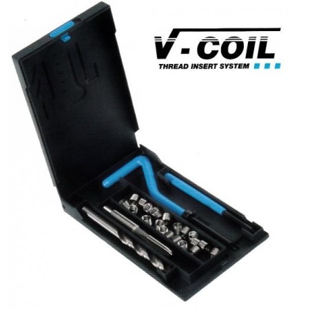 KIT SET HELICOIL RIPRISTINA RIPARAZIONE FILETTI ROVINATI FERMEC V-COIL