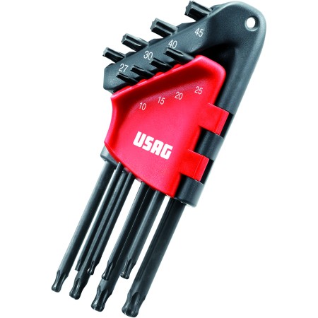 SERIE SET 8 CHIAVI A BRUGOLA TORX TX A SNODO USAG 280 LTSTX/S8 A TESTA SFERICA