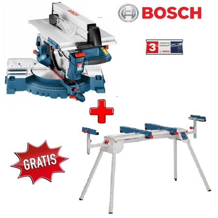 BOSCH GTM12JL + CAVALLETTO GTA2600 SEGA CIRCOLARE DA BANCO COMBINATA TRONCATRICE