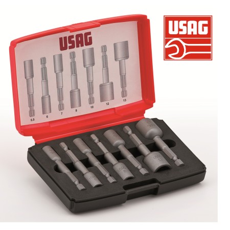 USAG 664 B/S7 KIT SET INSERTI MAGNETICI A BUSSOLA ESAGONALI PER VITI AD ESAGONO