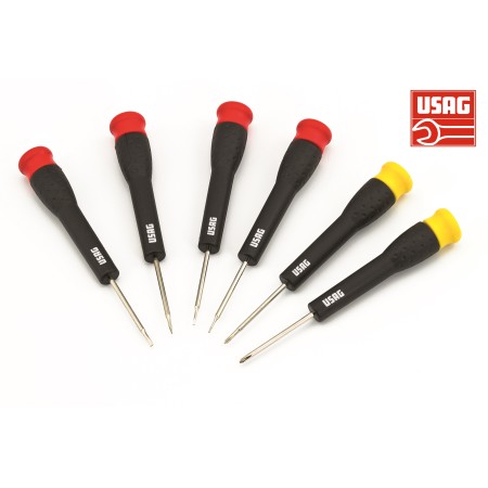 USAG 341 SH6 SERIE MICRO GIRAVITI DI PRECISIONE A CROCE E TAGLIO P. OCCHIALI EC