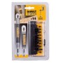 DEWALT DT70512T SET 12 INSERTI TORSION E 2 PORTA ADATTATORI MAGNETICI CON GUIDA