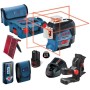 BOSCH LIVELLA LASER GLL3-80C SET + SUPPORTI BM1 RILEVATORE LR7 BLUETOOTH B LITIO