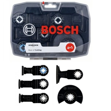 BOSCH SET 5 PEZZI ACCESSORI PER GOP BOSCH STARLOCK LAME TAGLIO LEGNO METALLO