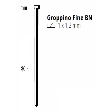 BARBERO GROPPINI CHIODINI SPILLI FINI MICROGROPPINI CALIBRATI SERIE BN PER GF 30