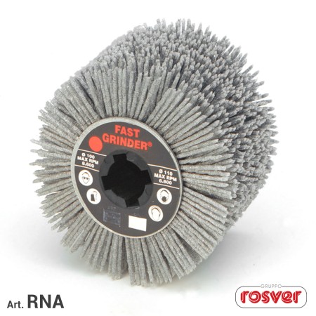 ROSVER RNA RUOTA RUOTE IN FILO DI NYLON ABRASIVO PER LEGNO E METALLI G. 80 Ø100