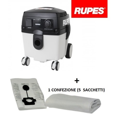 RUPES S130EL ASPIRATORE ASPIRAPOLVERE ASPIRALIQUIDI AUTOMATICO + 5 SACCHETTI