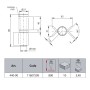 COMUNELLO 440-90 CERNIERONA 2 ALI APERTE PERNO SFILABILE CON RONDELLA 90 mm