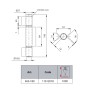 COMUNELLO 465-180 CERNIERONA 3 ALI APERTE PERNO SFILABILE CON CUSCINETTO 180 mm