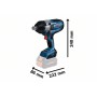 BOSCH GDS 18V-1050 H AVVITATORE A MASSA BATTENTE IMPULSI 1700 Nm ATT QUADRO 3/4"