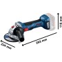 BOSCH GWS 18V-7 BRUSHLESS SMERIGLIATRICE ANGOLARE A BATTERIA 18V IN VALIGETTA