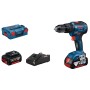 BOSCH GSB 18V-55 TRAPANO AVVITATORE PERCUSSIONE BRUSHLESS A 2 BATTERIE 4Ah 18V