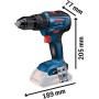 BOSCH GSB 18V-55 TRAPANO AVVITATORE PERCUSSIONE BRUSHLESS A 2 BATTERIE 4Ah 18V