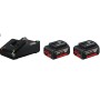 BOSCH TRAPANO A PERCUSSIONE E SMERIGLIATRICE 18V KIT GSB + GWS 2 BATTERIE 4Ah