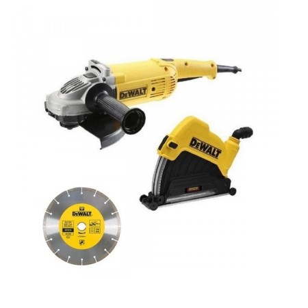 DEWALT DWE492GK-QS SMERIGLIATRICE ANGOLARE 230MM 2200W + CUFFIA+DISCO DIAMANTATO