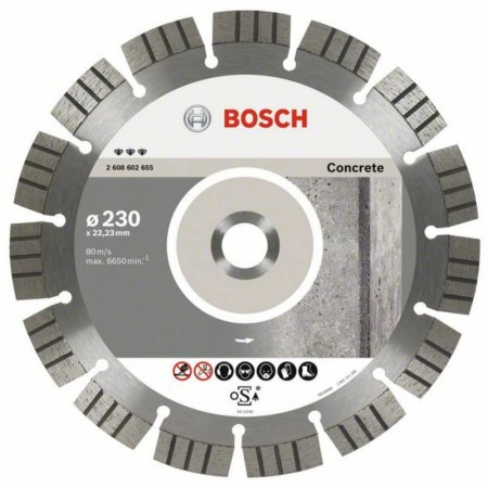 BOSCH DISCO DIAMANTATO PER CALCESTRUZZO/ARMATO BEST FOR CONCRETE DIAMETRO 230MM