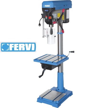 FERVI 0252/400V TRAPANO A COLONNA CON MORSA TRIFASE TRASMISSIONE A CINGHIA