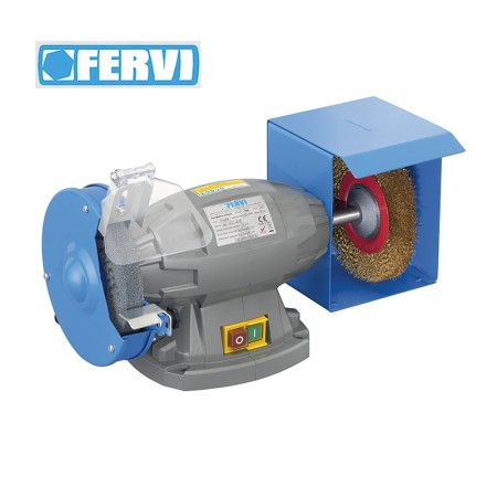 FERVI S510 SMERIGLIATRICE COMBINATA DA BANCO MOLA E SPAZZOLA LEVIGATRICE 230V