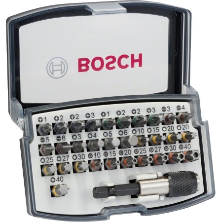 BOSCH SET BIT 32 PZ KIT INSERTI PUNTE TRAPANO AVVITATORE CACCIAVITE 2607017319