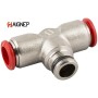 AIGNEP RACCORDO ARIA COMPRESSA CONICO A T FILETTO MASCHIO INNESTO RAPIDO 50200