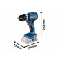 BOSCH GSB 18V-45 TRAPANO A BATTERIA AVVITATORE PERCUSSIONE 2 BATTERIE 2Ah VALIGE