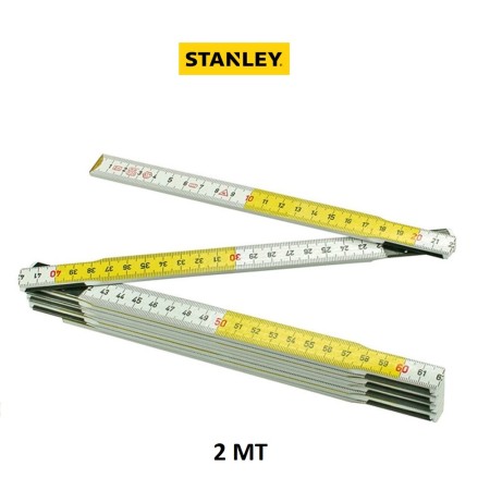 STANLEY METRO PIEGHEVOLE IN LEGNO RIGA A STECCA 2 METRI PROFESSIONALE 0-35-458