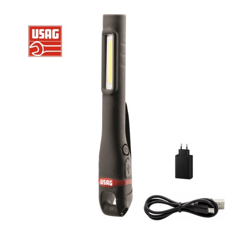 USAG 889 TRE LAMPADA TORCIA LUCE LED ISPEZIONE RICARICABILE MAGNETICA MAX 150 LM