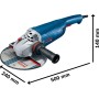 BOSCH SMERIGLIATRICE ANGOLARE GWS 22-230 J PROFESSIONALE 2200W 230 MM IN CARTONE