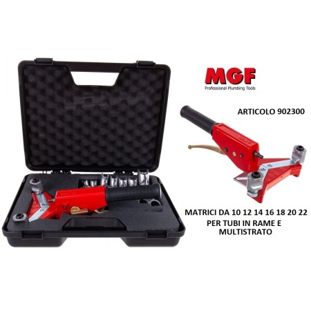 MGF PIEGATUBI CURVATUBI MANUALE PER RAME E MULTISTRATO DA 10 A 22 MOD 902300