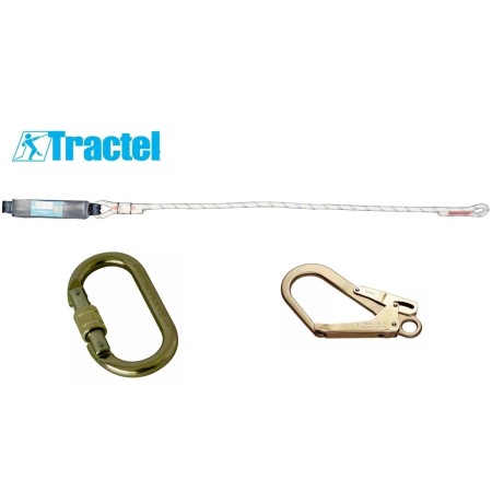 TRACTEL CORDINO ANTICADUTA CON DISSIPATORE DI ENERGIA LDA 12 1,5 MT