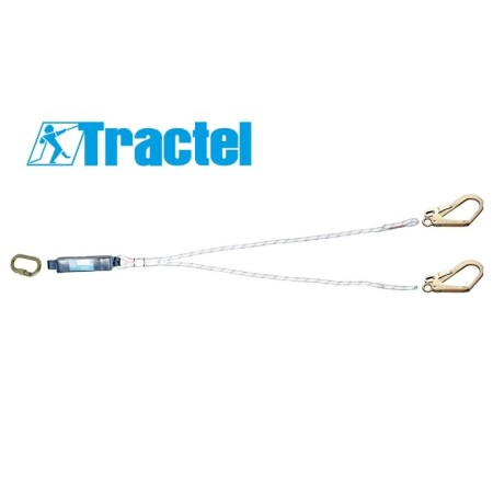 TRACTEL CORDINO ANTICADUTA DOPPIO CON DISSIPATORE DI ENERGIA LDAD 12 2 MT