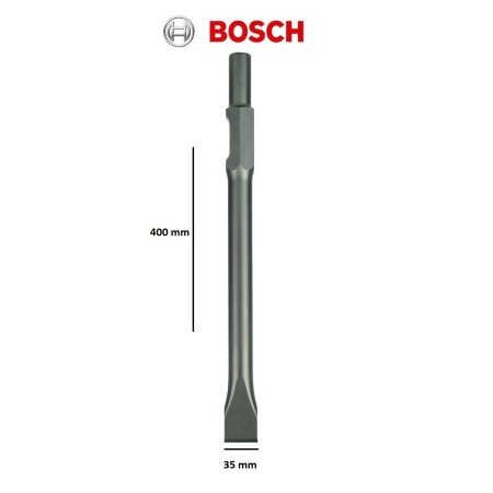 BOSCH SCALPELLO PIATTO PER MARTELLI DEMOLITORI ATTACCO ESAGONALE 30 MM L 400