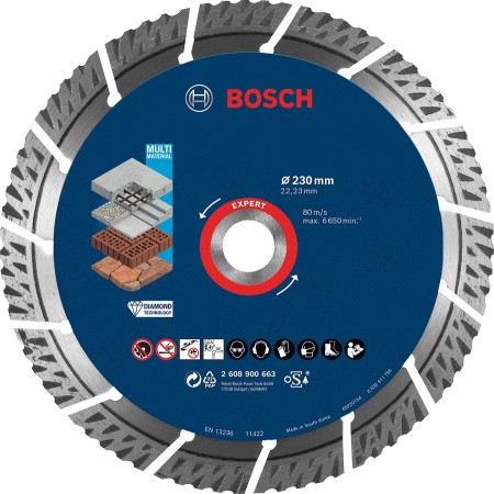 BOSCH DISCO DIAMANTATO PER SMERIGLIATRICE ANGOLARE MULTI MATERIAL 230