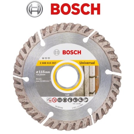 BOSCH DISCO DIAMANTATO PER CALCESTRUZZO SMERIGLIATRICE ANGOLARE 115