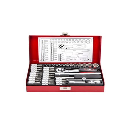 SET KIT ASSORTIMENTO CASSETTA CHIAVI A BUSSOLA INSERTI DA 1/4 KRINO LTI 64230005