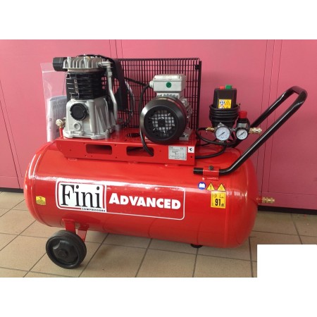 COMPRESSORE ARIA FINI TRAINO A CINGHIA 100 (90) LITRI 2 HP 1,5 KW TRIFASE MK 102