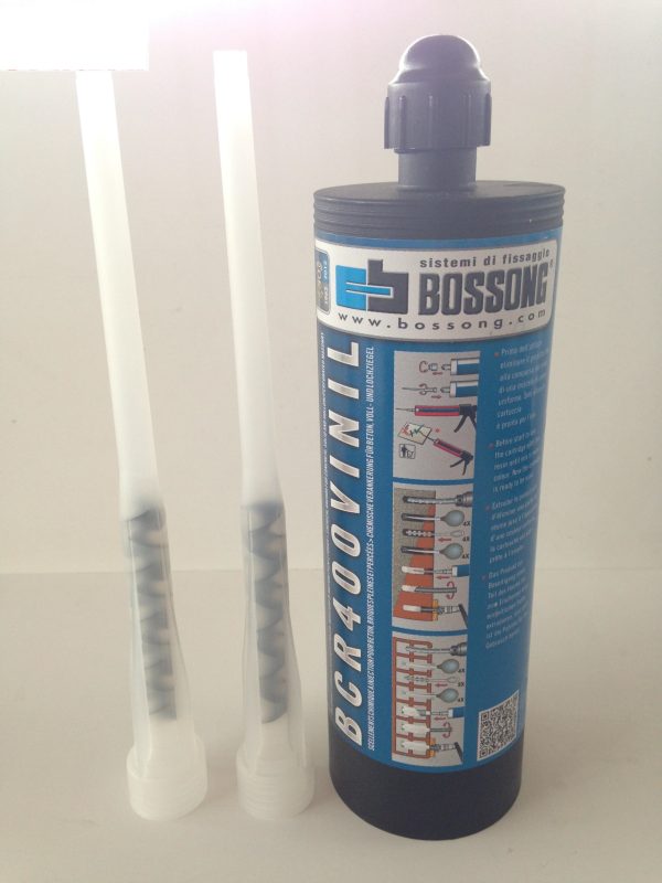 RESINA DI FISSAGGIO BICOMPONENTE IN VINILESTERE 400 ML CON 2 BECCUCCI BOSSONG BC