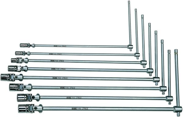 SERIE SET 8 CHIAVI A SNODO SNODATE CON BOCCA ESAGONALE USAG 276 CE/SE8 PROFESSIO