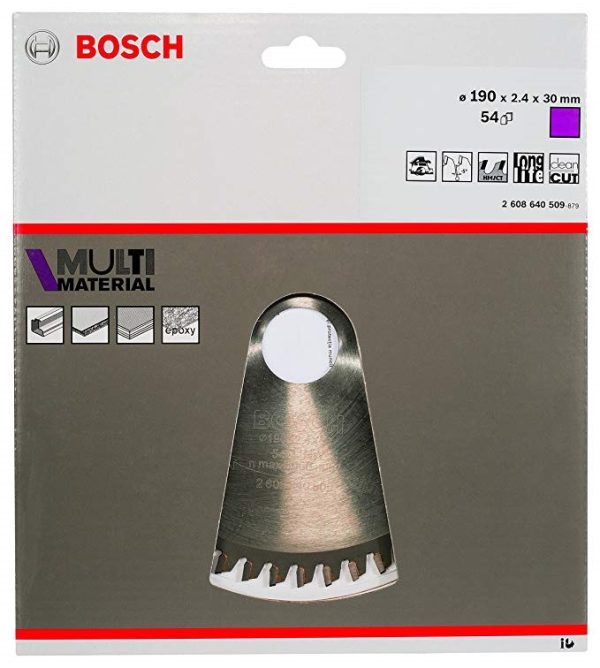 BOSCH LAMA PER SEGA CIRCOLARE DISCO MULTI MATERIAL 190 X 2,4 X 30 Z 54 - immagine 3