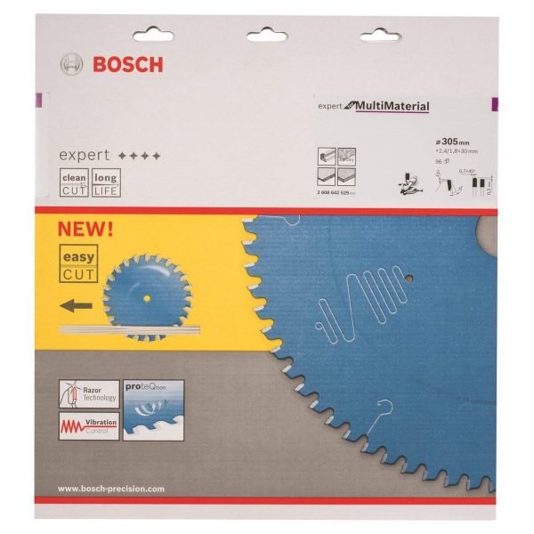 BOSCH 2608642529 LAMA DISCO TRONCATRICI MULTI MATERIAL D 305 mm X 2,4/1,8X30 z96 - immagine 3