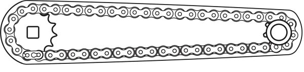 USAG 236 K PROLUNGA RINVIO A CATENA IN ALLUMINIO ATTAC 1/2 1/4 PER SPAZI STRETTI - immagine 4