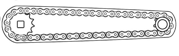 USAG 236 K PROLUNGA RINVIO A CATENA IN ALLUMINIO ATTAC 1/2 1/4 PER SPAZI STRETTI - immagine 9