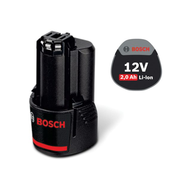 BOSCH KIT DI 2 BATTERIE GBA 12 VOLT 2 Ah + CARICABATTERIE GAL 12V-40 BATTERIA - immagine 4