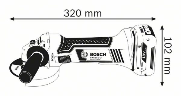 BOSCH GWS 18-125 V-LI SMERIGLIATRICE ANGOLARE A BATTERIA IN VALIGETTA 2 BAT 4 Ah - immagine 4