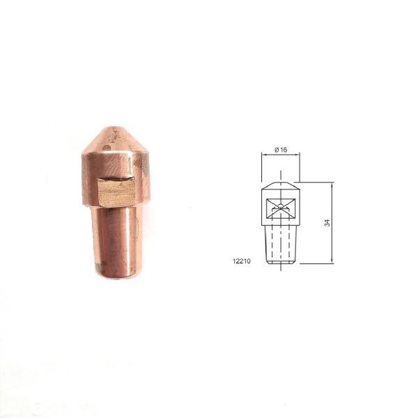 ELETTRODO ELETTRODI 2+2 CONO 12 RICAMBIO PER SALDATRICI PUNTATRICI PUNTATRICE - immagine 4