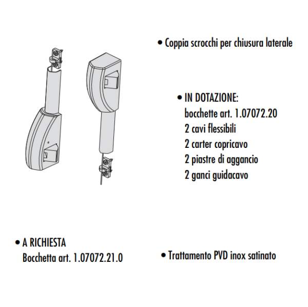 CISA 07063 COPPIA SCROCCHI VERTICALI PER MANIGLIONI FAST PROLUNGHE DI CHIUSURA - immagine 3