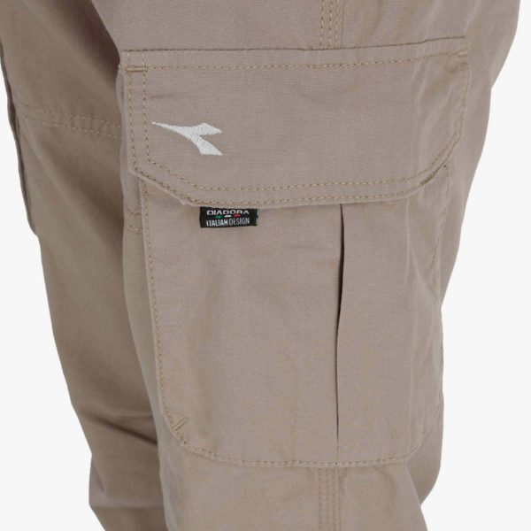 DIADORA UTILITY WIN II ISO PANTALONE PANTALONI CARGO DA LAVORO ESTIVI BEIGE - immagine 5