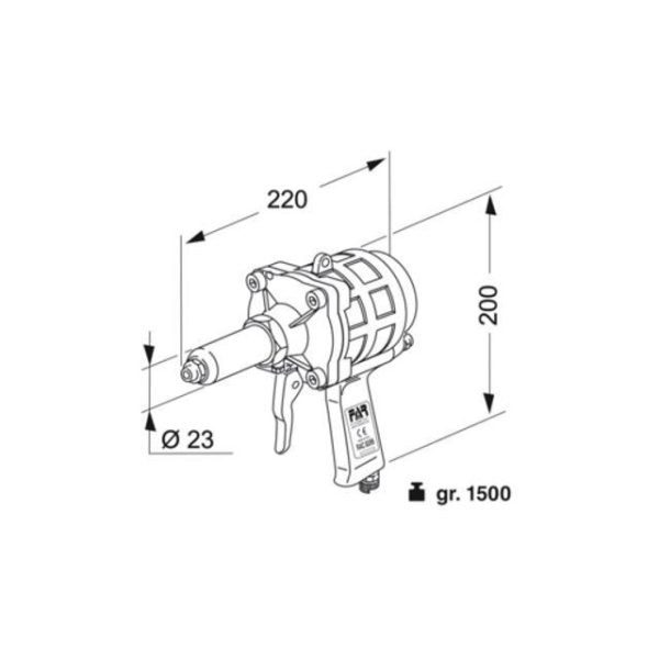 FAR RAC 83/95 RIVETTATRICE PNEUMATICA AD ARIA COMPRESSA PER RIVETTI DA 2,4 A 4,8 - immagine 3