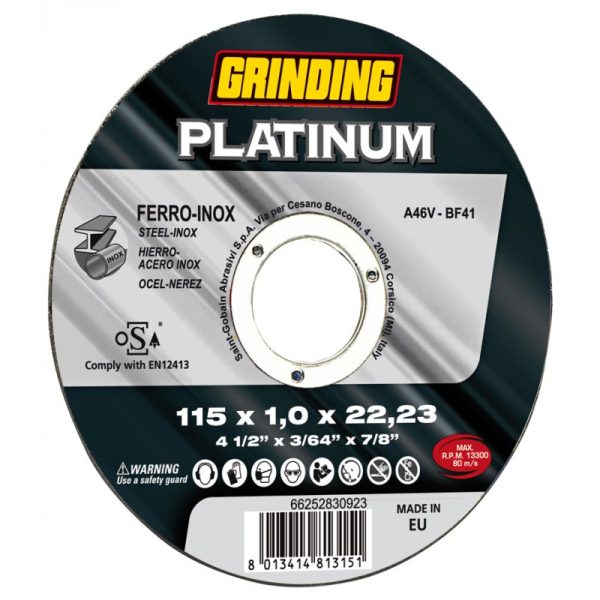 GRINDING PLATINUM DISCO SOTTILE DISCHI SOTTILI DA TAGLIO PER FERRO ACCIAIO INOX - immagine 3