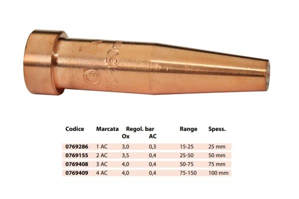 GCE-MUJELLI PUNTE DA TAGLIO ACETILENE CANNELLO MUJVER MISCELAZIONE ASPIRAZIONE - immagine 3